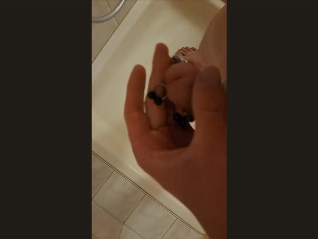 Premiere im Badezimmer