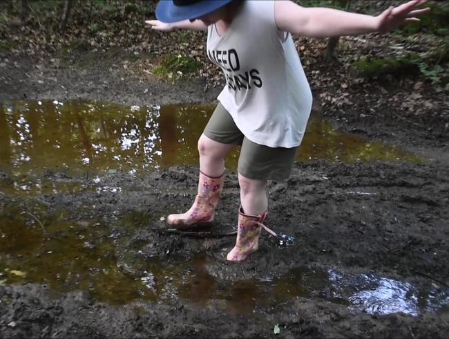 Schlammloch und Gummistiefel