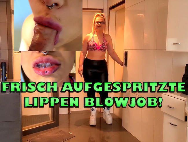 Frisch aufgespritzte Lippen Blowjob!