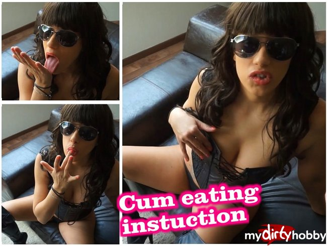 Cum eating instruction